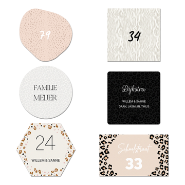 Naambord panterprint