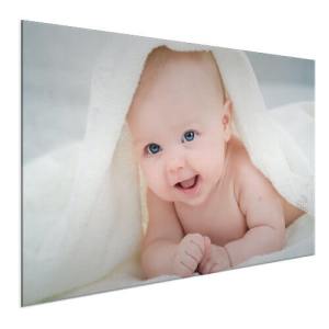 Babyfoto fotoshoot op aluminium